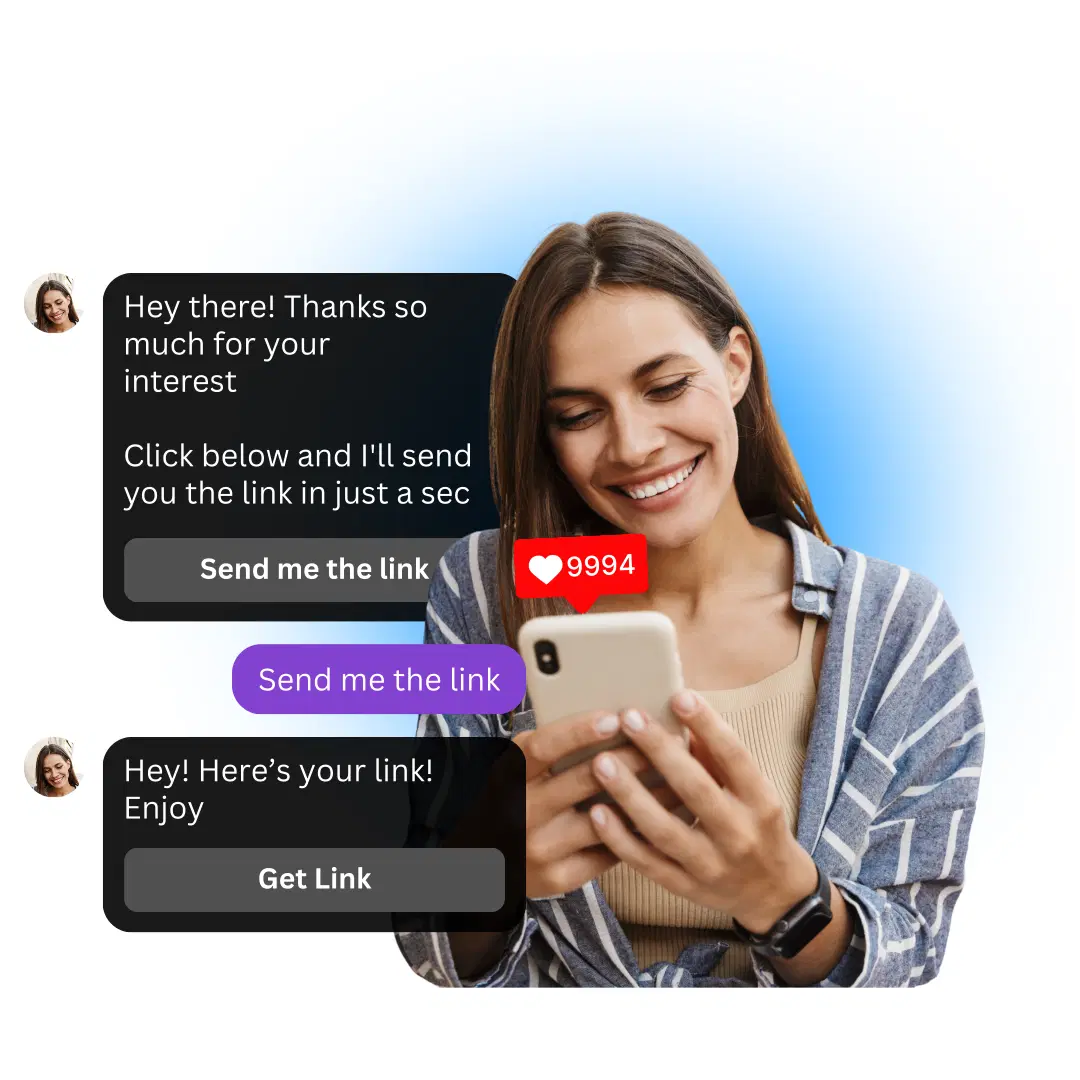Auto-DM link delivery preview